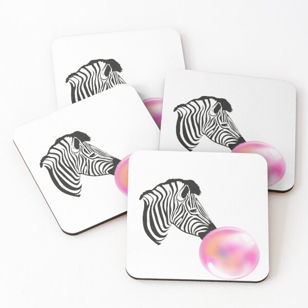 Item preview, Zebra Bubble Gum Funny Cute Animal Print Pink Black N White designed and sold by peachyline.
