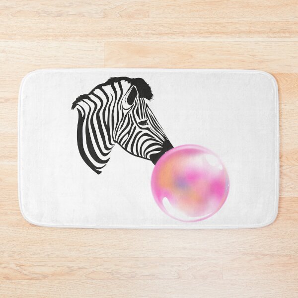 Item preview, Zebra Bubble Gum Funny Cute Animal Print Pink Black N White designed and sold by peachyline.