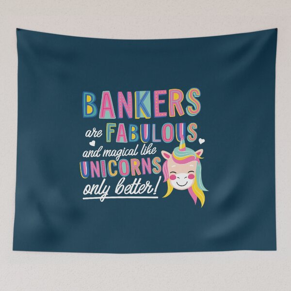 Item preview, Bankers are like Unicorns Gift Idea designed and sold by betternotes.