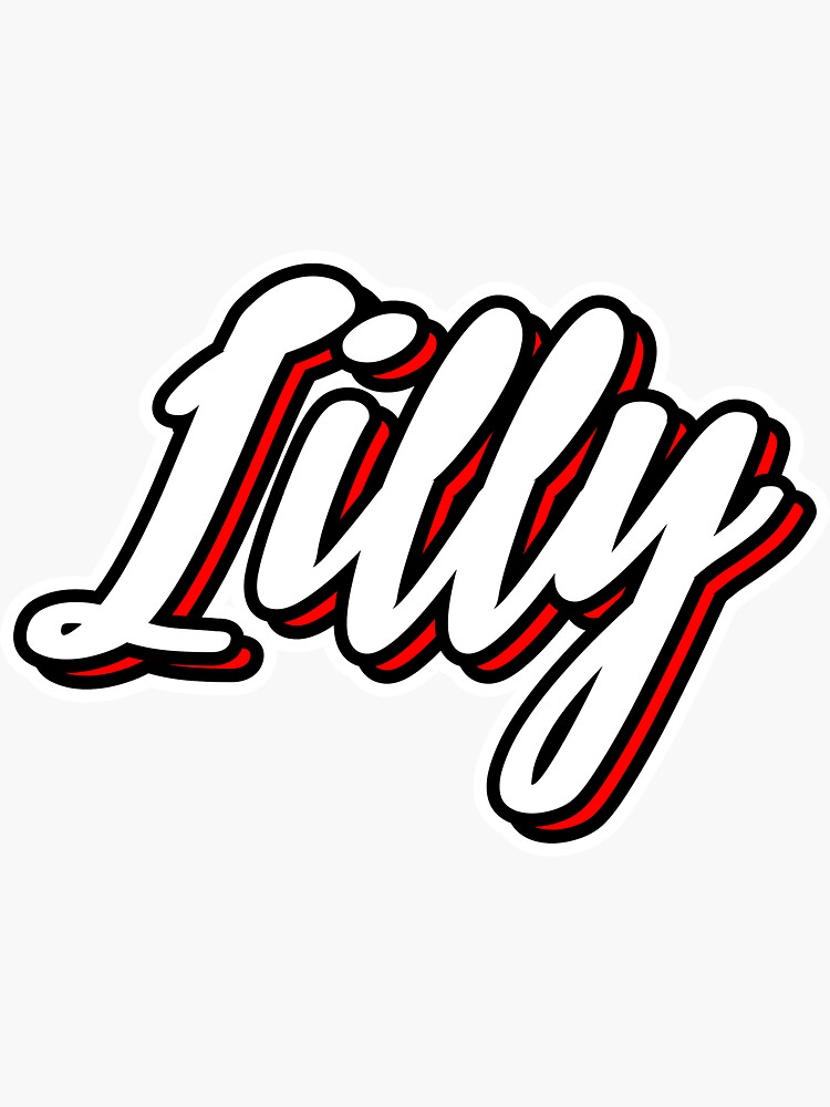 Lilly First Name Hand Lettering Design Sticker For Sale By Sulies Redbubble 3077