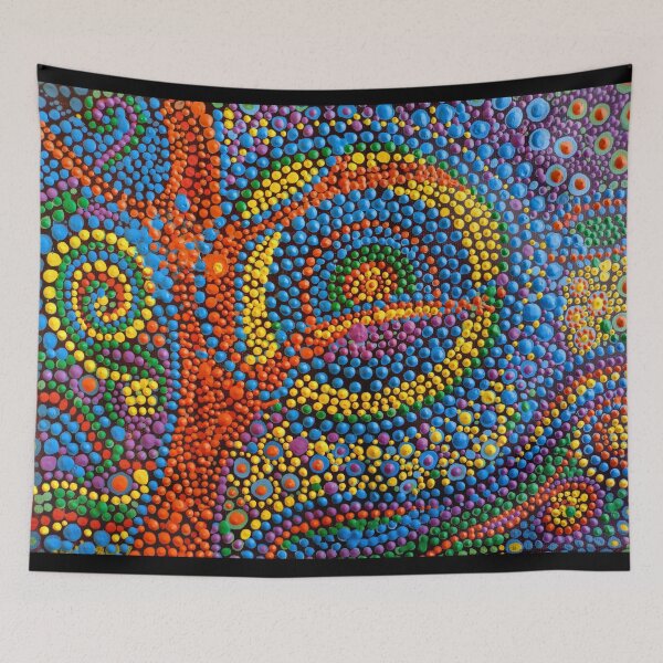 Item preview, Golden Tree dot painting designed and sold by tqueen.