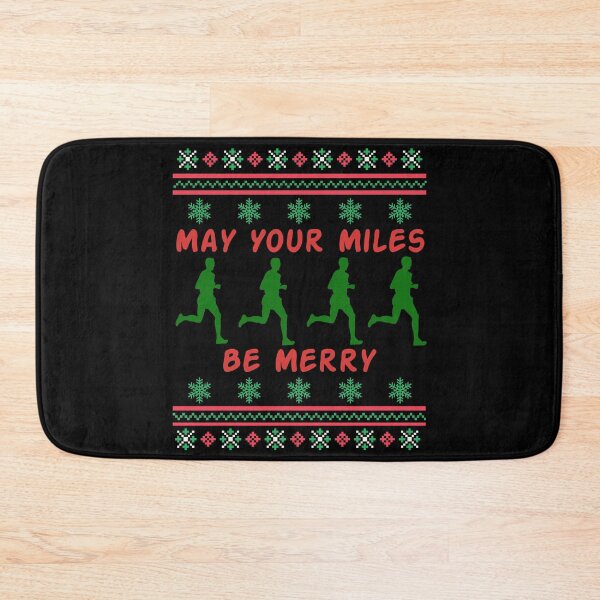 Item preview, May Your Miles Be Merry - Ugly Christmas Sweater - Trail Runner  designed and sold by HeatherPore.