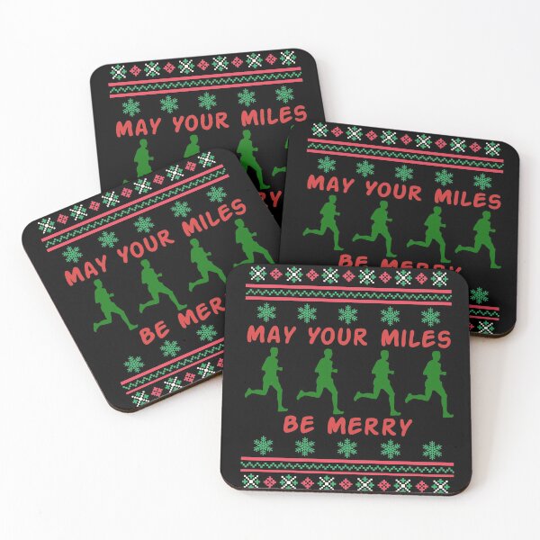 Item preview, May Your Miles Be Merry - Ugly Christmas Sweater - Trail Runner  designed and sold by HeatherPore.