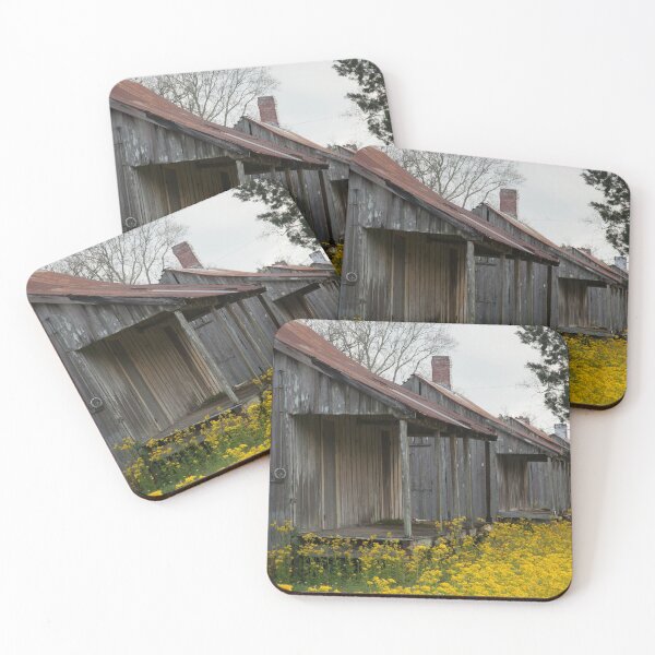 Item preview, Old Slave Quarters in Louisana with yellow wild flowers designed and sold by Allen Penton.