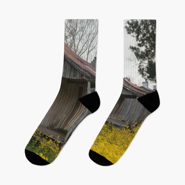 Item preview, Old Slave Quarters in Louisana with yellow wild flowers designed and sold by Allen Penton.