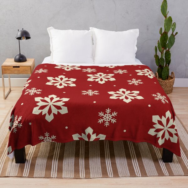 Item preview, Snowflake patterns with red background designed and sold by WASAN DESIGNS.
