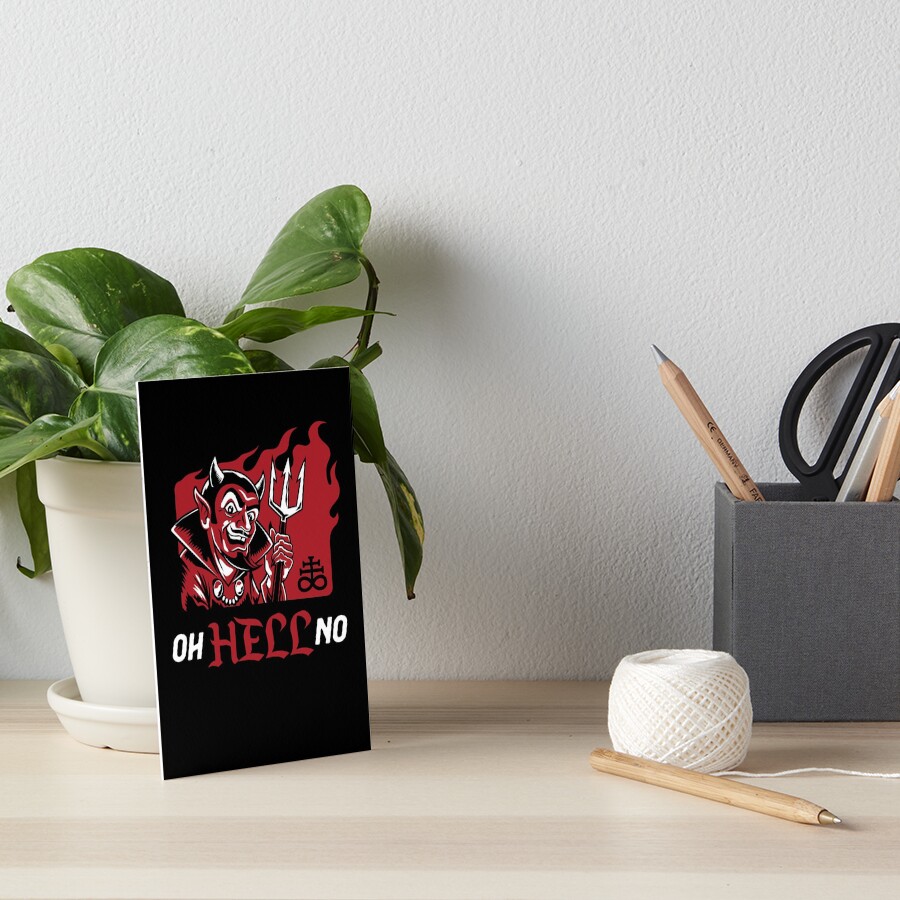 Oh Hell No - Funny Vintage Red Devil - Rebel