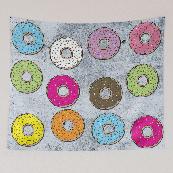 Item preview, Concrete & Colorful Donuts Pattern designed and sold by idovedesign.