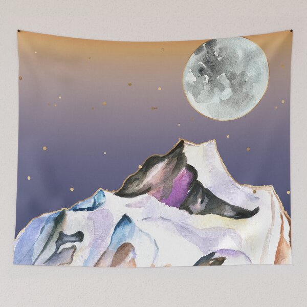 Item preview, moon rising under golden sky designed and sold by Lisa Casineau.