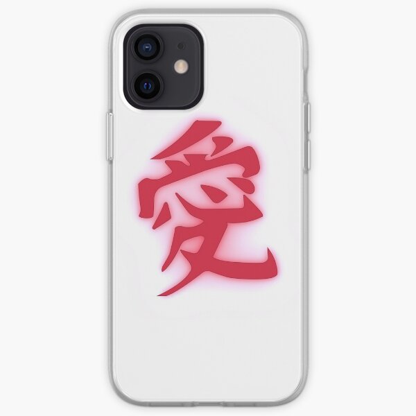 Symbole d'amour japonais Coque souple iPhone