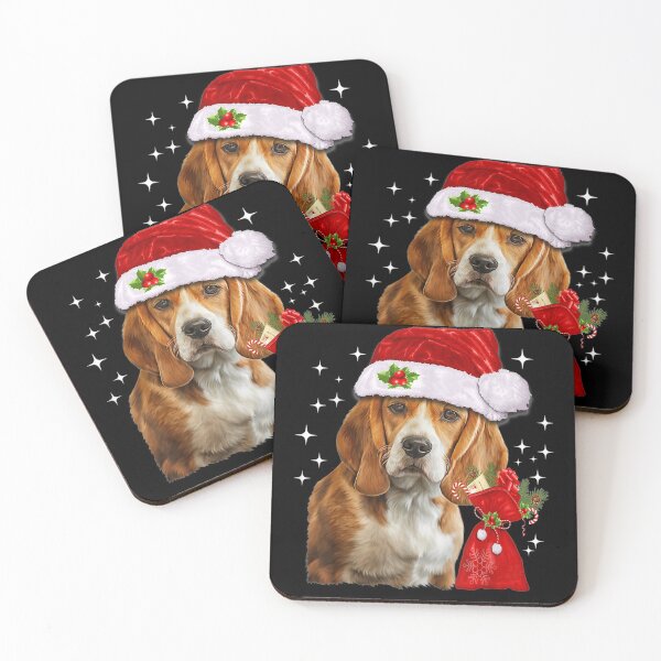 Item preview, Beagle Christmas Shirt Beagle Santa Hat Xmas designed and sold by MarcelaSoto.
