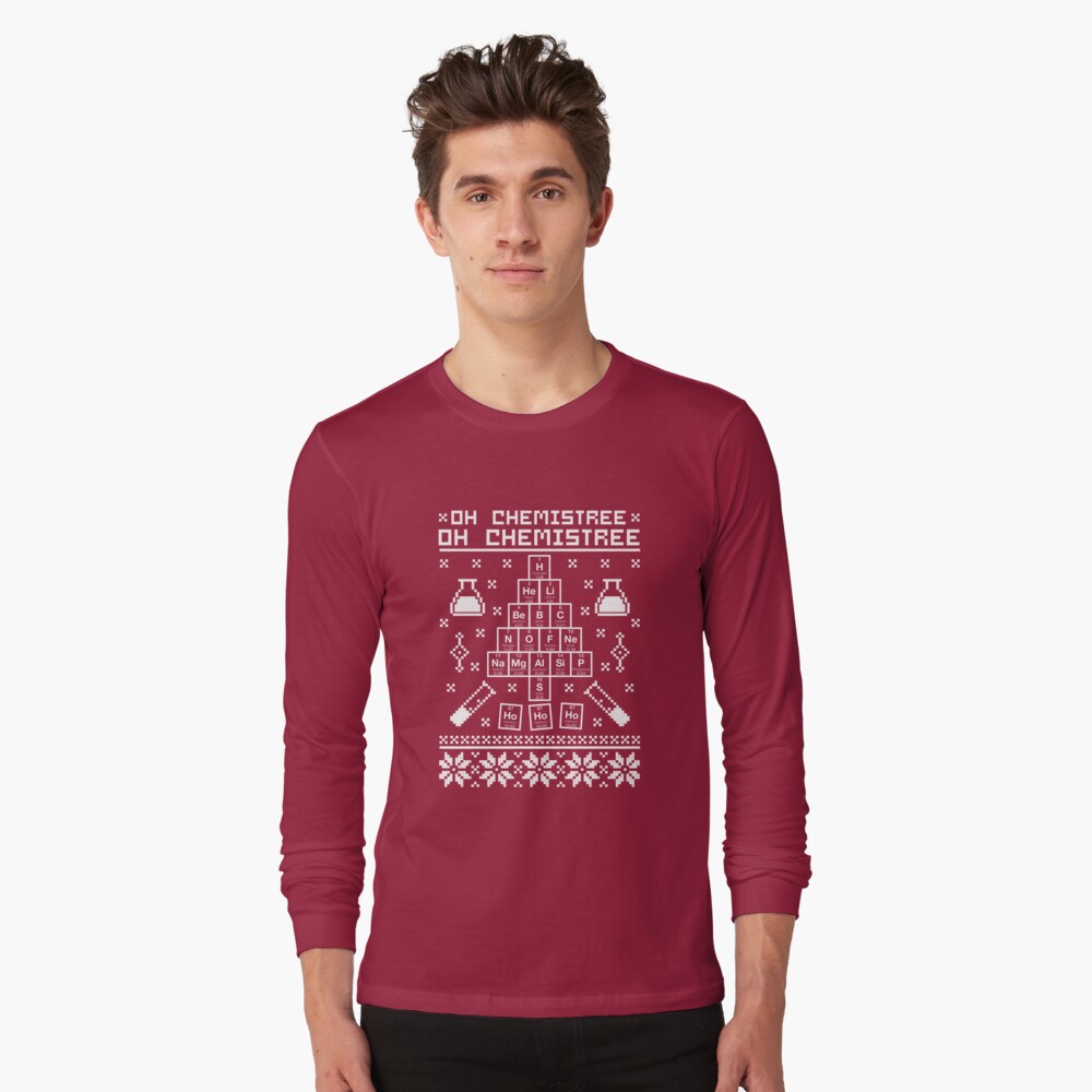 Oh Chemistree Funny Chemistry Christmas Tree Ugly Sweater Essential T Shirt for Sale by DetourShirts Redbubble