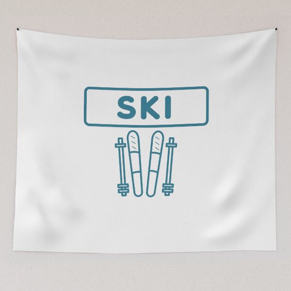 Item preview, Ski with a pair of skis and sticks designed and sold by Rebend.