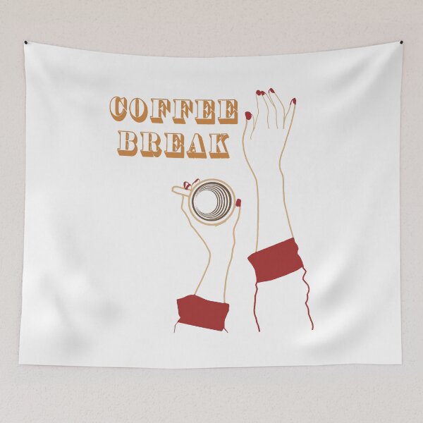 Item preview, Woman having a Coffee Break designed and sold by Giovanni's  Brown Quotes.