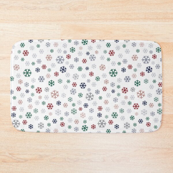 Item preview, Winter pattern from colorful snowflakes on white designed and sold by colorofmagic.