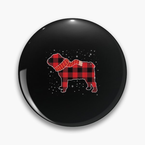 Item preview, Christmas English Bulldog Red Plaid Dog Lover Pajamas designed and sold by MarcelaSoto.