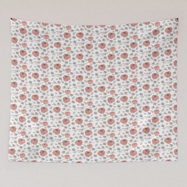 Item preview, Buttercups & Cotton branches - pastel pink flowers pattern designed and sold by Kelyrin.