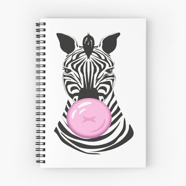Item preview, Zebra Bubble Gum Funny Cute Animal Print Black N White Pink designed and sold by peachyline.
