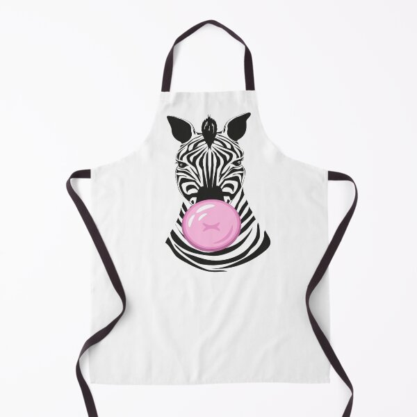 Item preview, Zebra Bubble Gum Funny Cute Animal Print Black N White Pink designed and sold by peachyline.