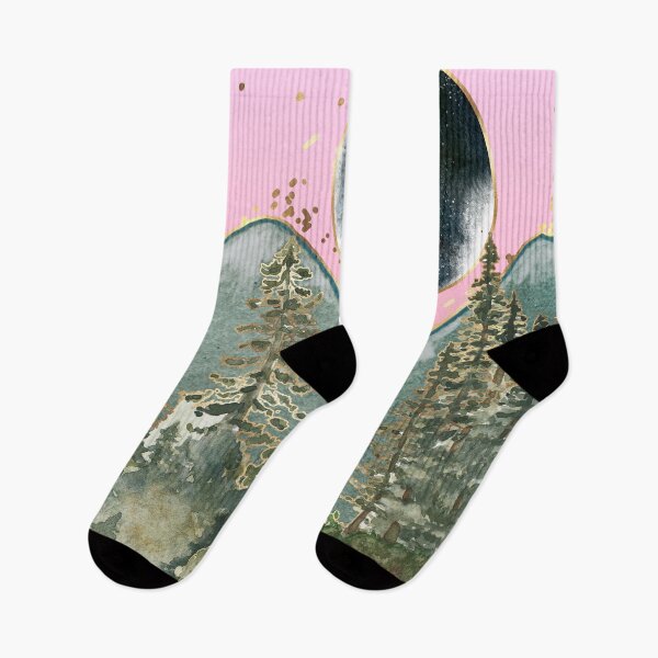 Item preview, moon rising under pink sky designed and sold by Lisa Casineau.