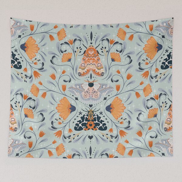 Item preview, Floral Moths | Mint designed and sold by RebeccaFlaherty.
