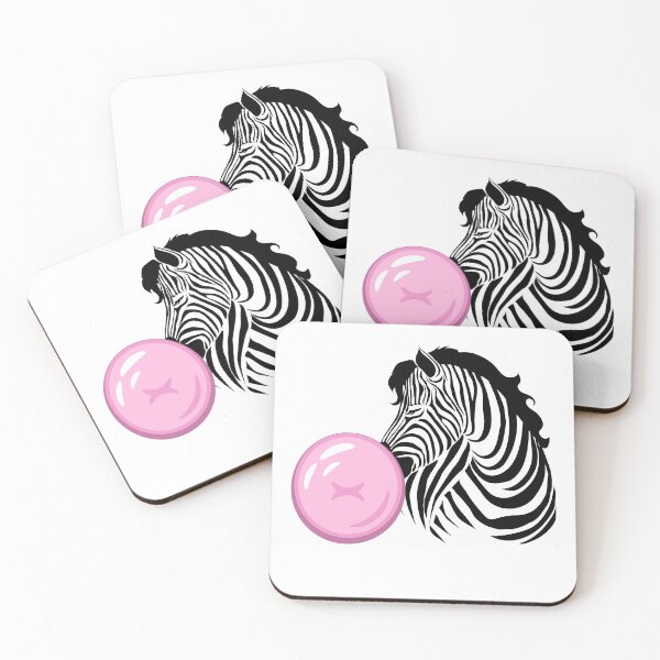 Item preview, Zebra Bubble Gum Cute Animal Print Black N White Pink Funny designed and sold by peachyline.