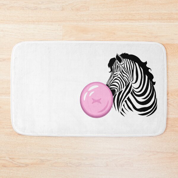 Item preview, Zebra Bubble Gum Cute Animal Print Black N White Pink Funny designed and sold by peachyline.
