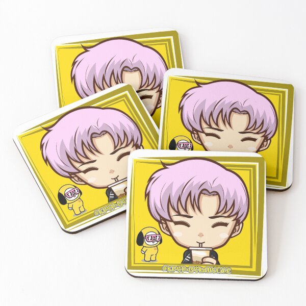Item preview, KPOP MERCH  FAN ART LIFE GOES ON WITH BUBBLE TEA CHIBI designed and sold by eucagarland.