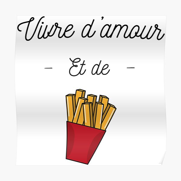 Art Mural Sur Le Theme Frite Redbubble