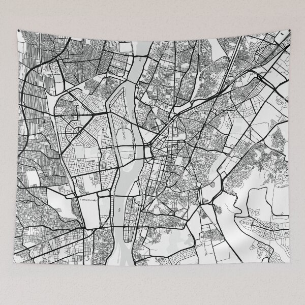 Item preview, Cairo, Egypt Map (Theme 1) designed and sold by Mapnify.