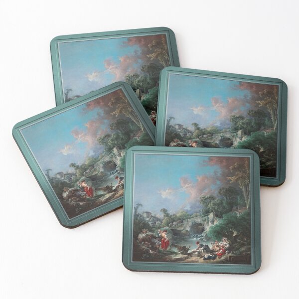 Item preview, Washerwomen by François Boucher Classical Art Old Masters Reproduction designed and sold by Xzendor7 Digital Art Creations.