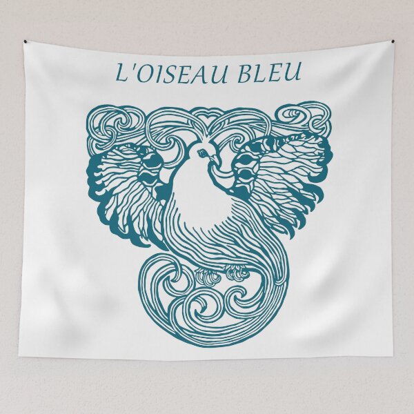 Aperçu de l'œuvre L'Oiseau Bleu - L'oiseau bleu - Bluebird of Happiness - Culture, littérature et conte de fées Animal fantastique créée et vendue par Vintage-TM.