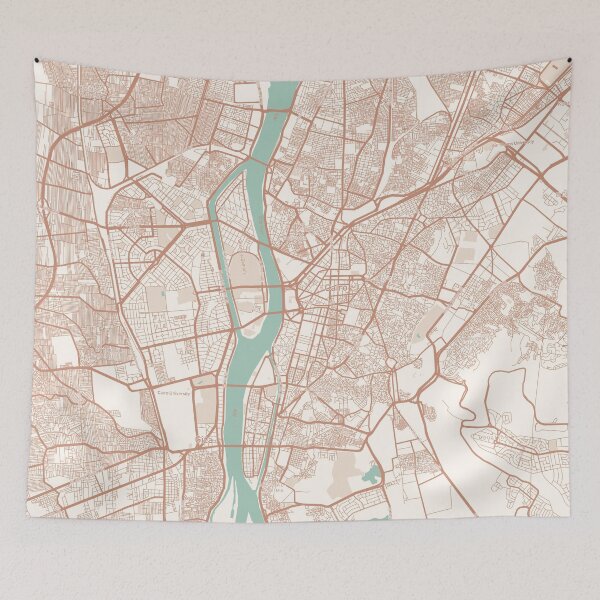 Item preview, Cairo, Egypt Map (Theme 2) designed and sold by Mapnify.