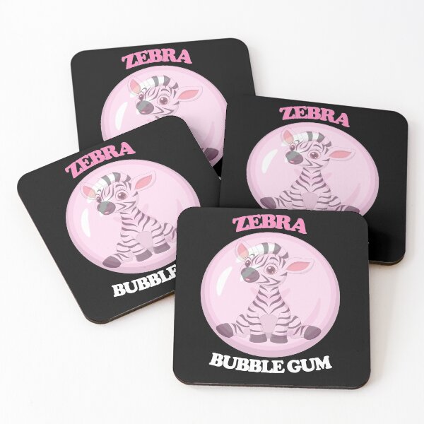 Item preview, Funny Zebra Bubble Gum Cute Animal Print Black N White Pink designed and sold by peachyline.