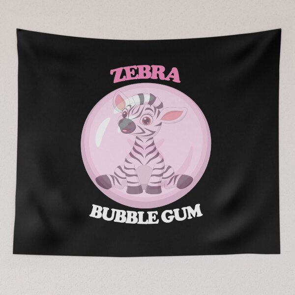 Item preview, Funny Zebra Bubble Gum Cute Animal Print Black N White Pink designed and sold by peachyline.