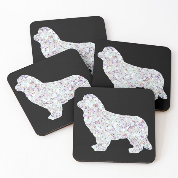 Item preview, Newfoundland Dog Blue White Crystal designed and sold by Moonyflower.
