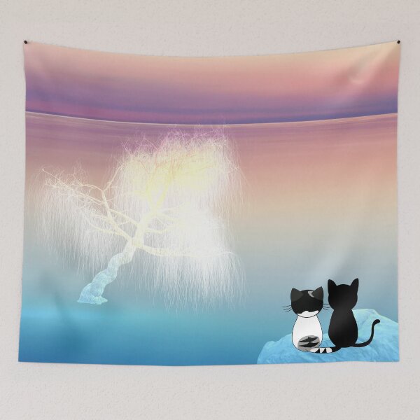 Item preview, Cosy Winter - featuring the two cheeky Cats Tipsy & Tapsy. By Cute Kawaii Art. designed and sold by CuteKawaiiArt.