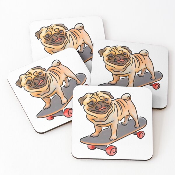 Item preview, skateboarding pug designed and sold by Xdelacra.