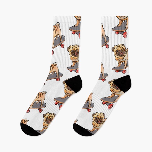 Item preview, skateboarding pug designed and sold by Xdelacra.