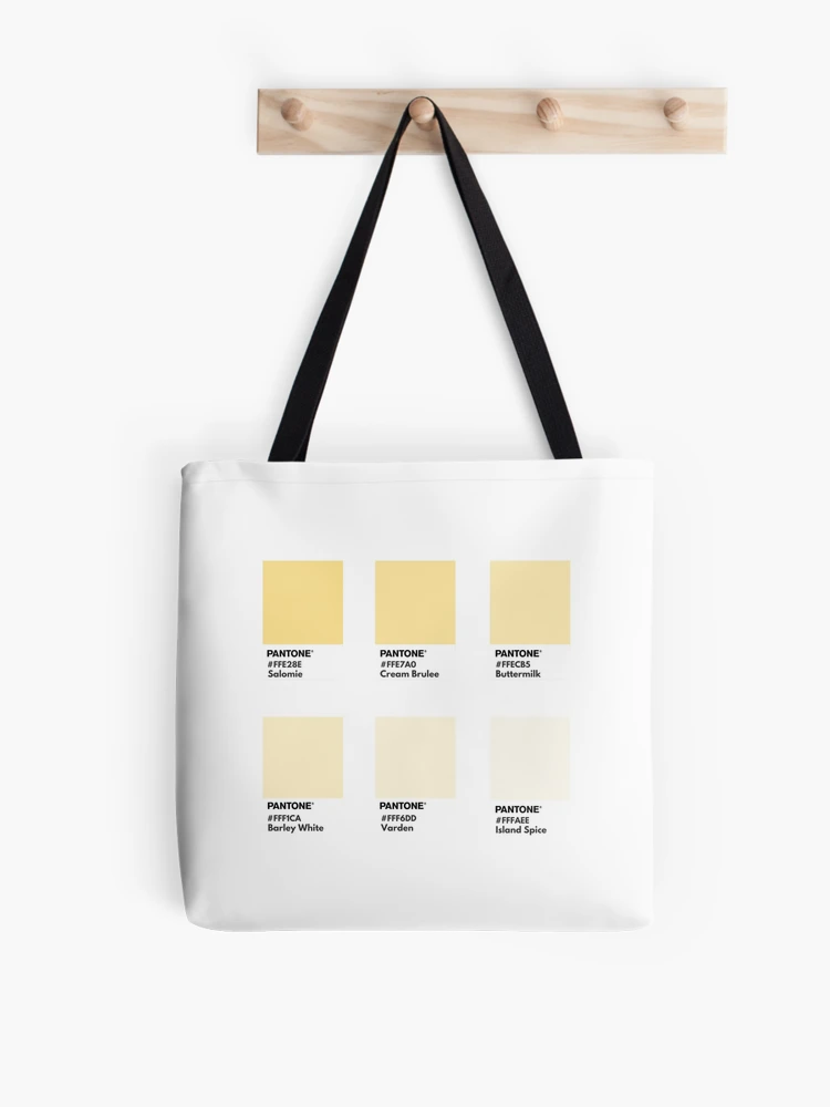 Pastel yellow palette pantone color swatch Tote Bag for Sale by softlycarol