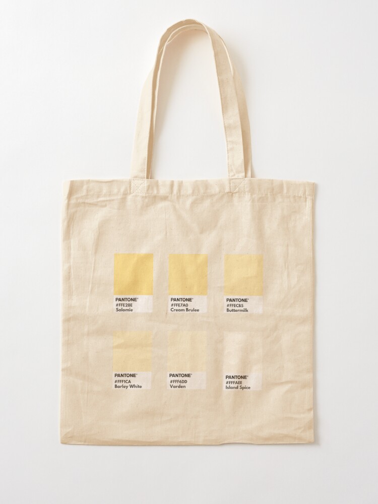 Pastel yellow palette pantone color swatch | Tote Bag