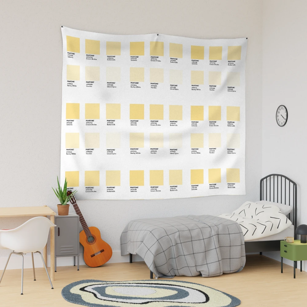 Pastel yellow palette pantone color swatch Tapestry for Sale by softlycarol Redbubble
