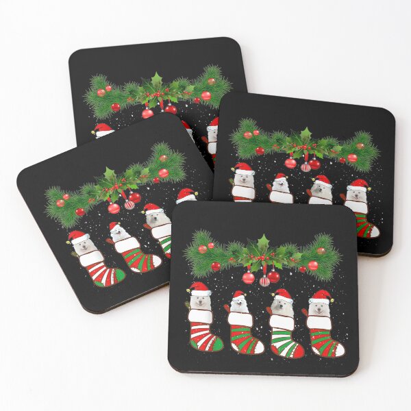 Item preview, Funny Samoyed In Socks Christmas Dog Lovers Xmas designed and sold by MarcelaSoto.