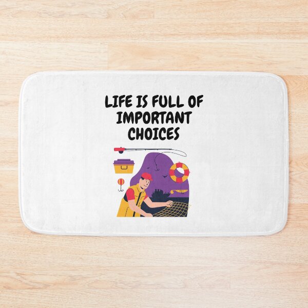 Item preview, Life Is Full Of Important Choices Fishing Net designed and sold by LuckyKermit.