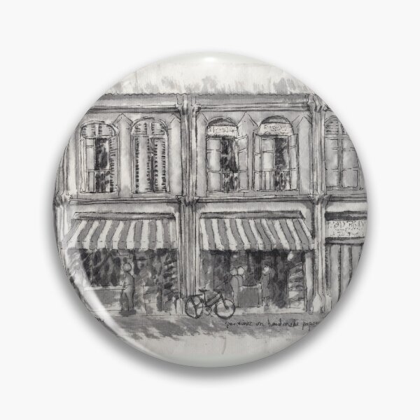 Item preview, Shophouses, Singapore pen & ink    designed and sold by gordonartist1.