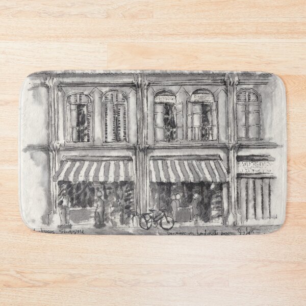 Item preview, Shophouses, Singapore pen & ink    designed and sold by gordonartist1.