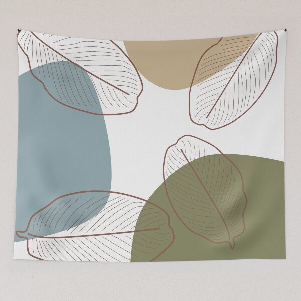 Item preview, abstract vintage banana leaves-modern rustic designed and sold by wiwiart.