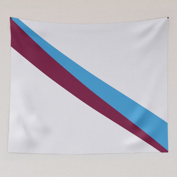 Item preview, Aston Villa Retro 1999 Away White Sky Claret Sash designed and sold by Sporting Colour.
