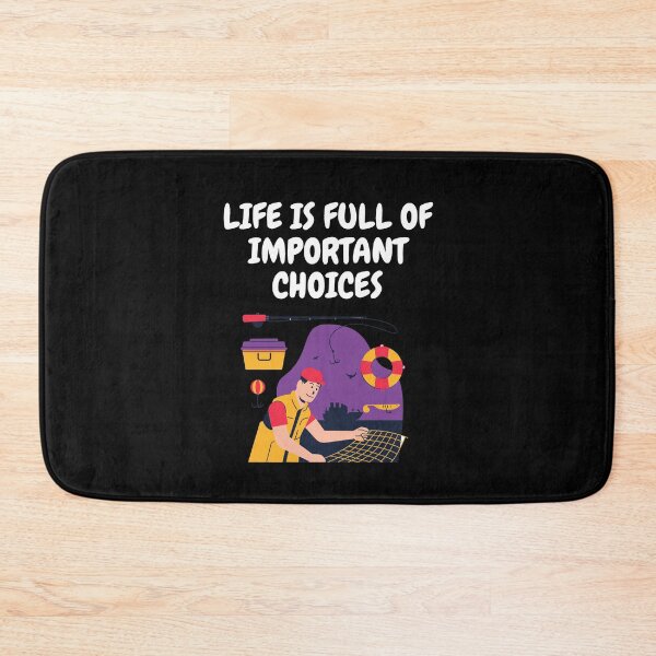 Item preview, Life Is Full Of Important Choices Fishing Net In Black designed and sold by LuckyKermit.