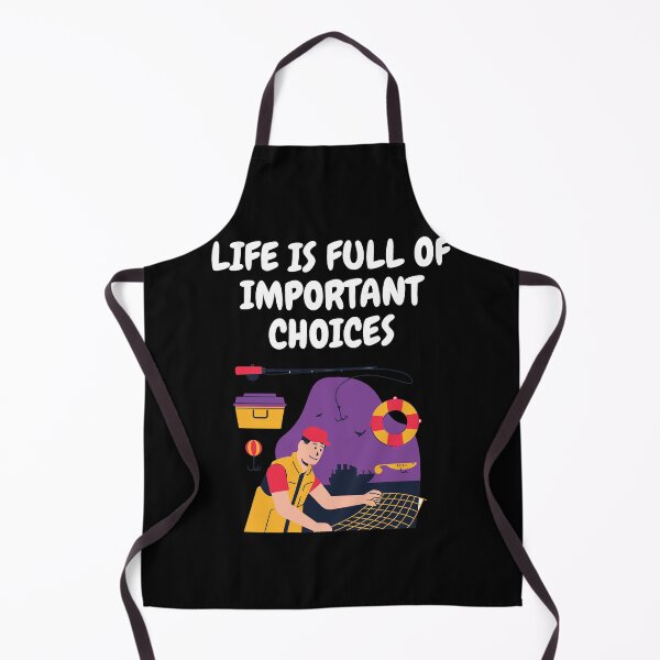 Item preview, Life Is Full Of Important Choices Fishing Net In Black designed and sold by LuckyKermit.